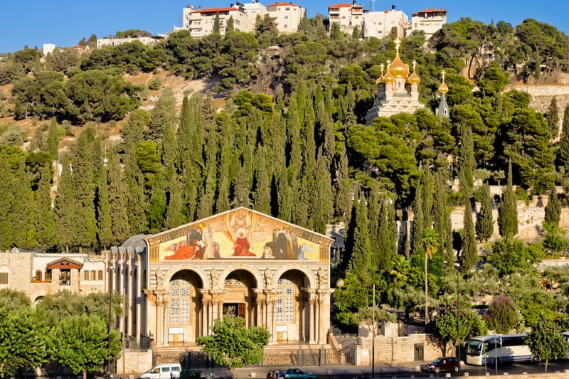 Mt. Of Olives – Gethsemane – Mt. Zion – Jewish quarter – Western Wall