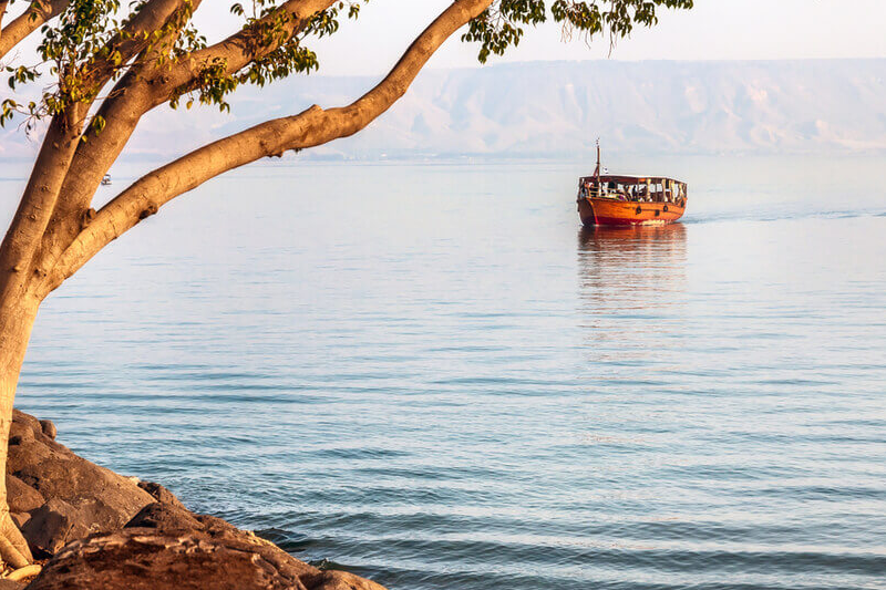 Sea of Galilee- Boat Ride – Capernaum – Mount of Beatitudes – Peter’s Primacy – Yardenit