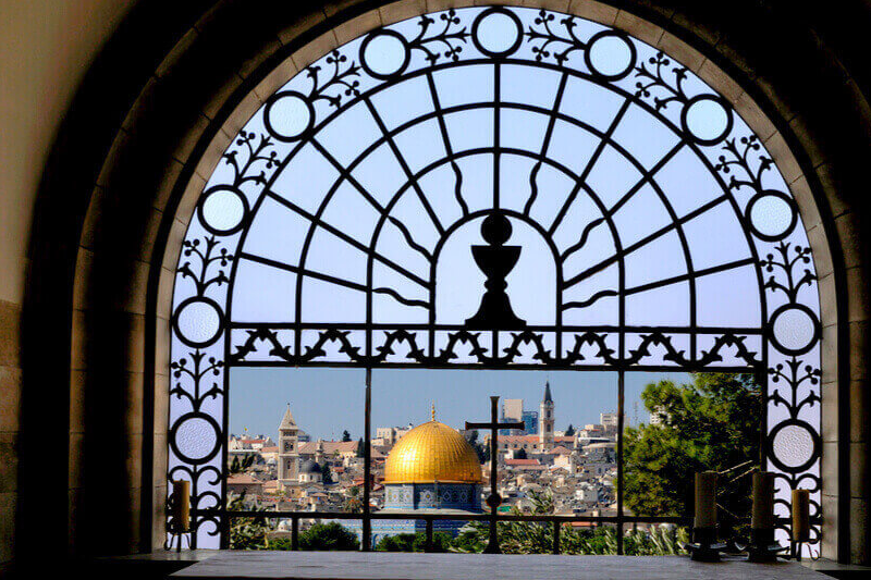Mt. of Olives – Garden of Gethsemane – Western Wall Excavations Site – Via Dolorosa – Holy Sepulcher Church – Garden Tomb
